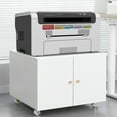 thumbnail image 3 of Mobile Copier Cabinet 2-door Steel Rolling Printer Stand With Storage Metal File Cabinet With 360 Degree Rotation Wheels For Office, 3 of 9