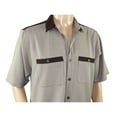 thumbnail image 4 of Men 2pc Walking Leisure Suit Short Sleeves DREAMS 263-12 Brown Tan Salt Pepper, 4 of 7