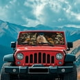 thumbnail image 2 of Uorisanigo Windshield Sun Shade Suitable for Jeep Wrangler JK JKU JL JLU1997-2024 Foldable Window Floral Western Horse Sun Visor for UV Rays & Heat Protection, Keep Your Car Cooler, 2 of 7