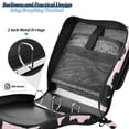 thumbnail image 5 of Haosy 3 Ring Zipper Binder with Shoulder Strap Waterproof Trapper Keeper 2 Inch D-Ring 500 Sheets Capacity, Pink Leopard, 5 of 8