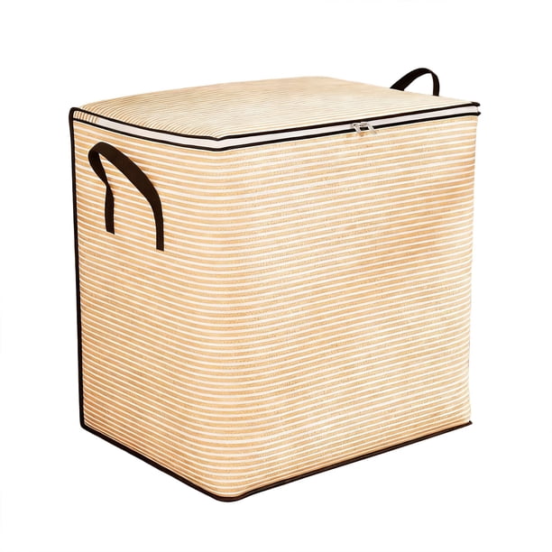 Contenedores de almacenamiento, cajas de tela con tapa, bolsas de almacenamiento de gran capacidad con asas extendidas, bolsas para guardar ropa, mantas, juguetes, ropa de cama y mucho más.