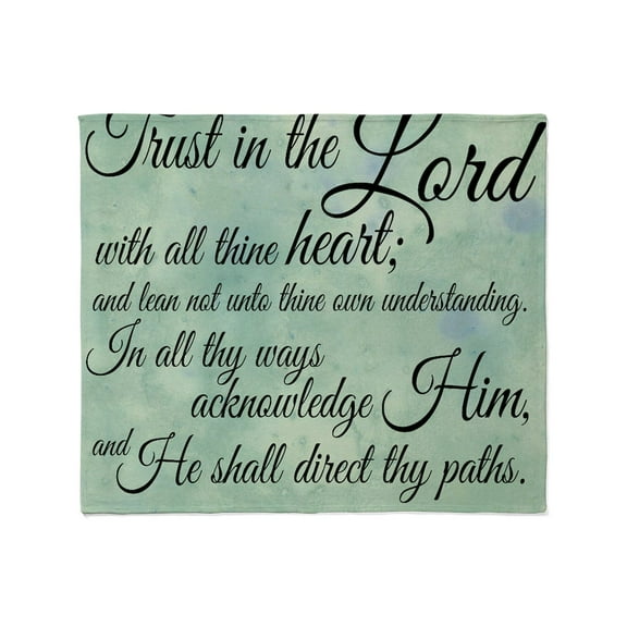 CafePress - Trust In The Lord Throw Blanket - Soft Fleece Throw Blanket, 50"x60" for All Ages