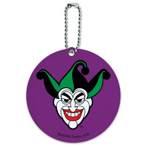Batman Joker Symbol Round Luggage ID Tag Card Suitcase Carry-On -  