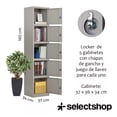 thumbnail image 4 of Locker Metálico Casillero 5 Puertas Con Chapas 38x42x180cm, 4 of 4