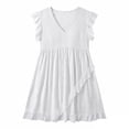 thumbnail image 3 of LIaqionyy Women's Plus Size Dress Hollow out V Neck Ruffle Sleeve Dresses A Line Flowy Summer Vacation Sundress, 3 of 6