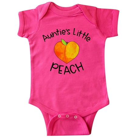 

Inktastic Auntie s Little Peach Cute Peach Heart Gift Baby Boy or Baby Girl Bodysuit