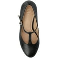 thumbnail image 5 of Journee Womens Talani T-strap Stacked Heel Almond Toe Comfort Dress Pumps, 5 of 9