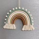 thumbnail image 1 of Accesorios para el cabello con borlas de arcoíris nórdicos, horquillas para el cabello, almacenamiento, decoración de pared tejida para habitación de niños, 1 of 6