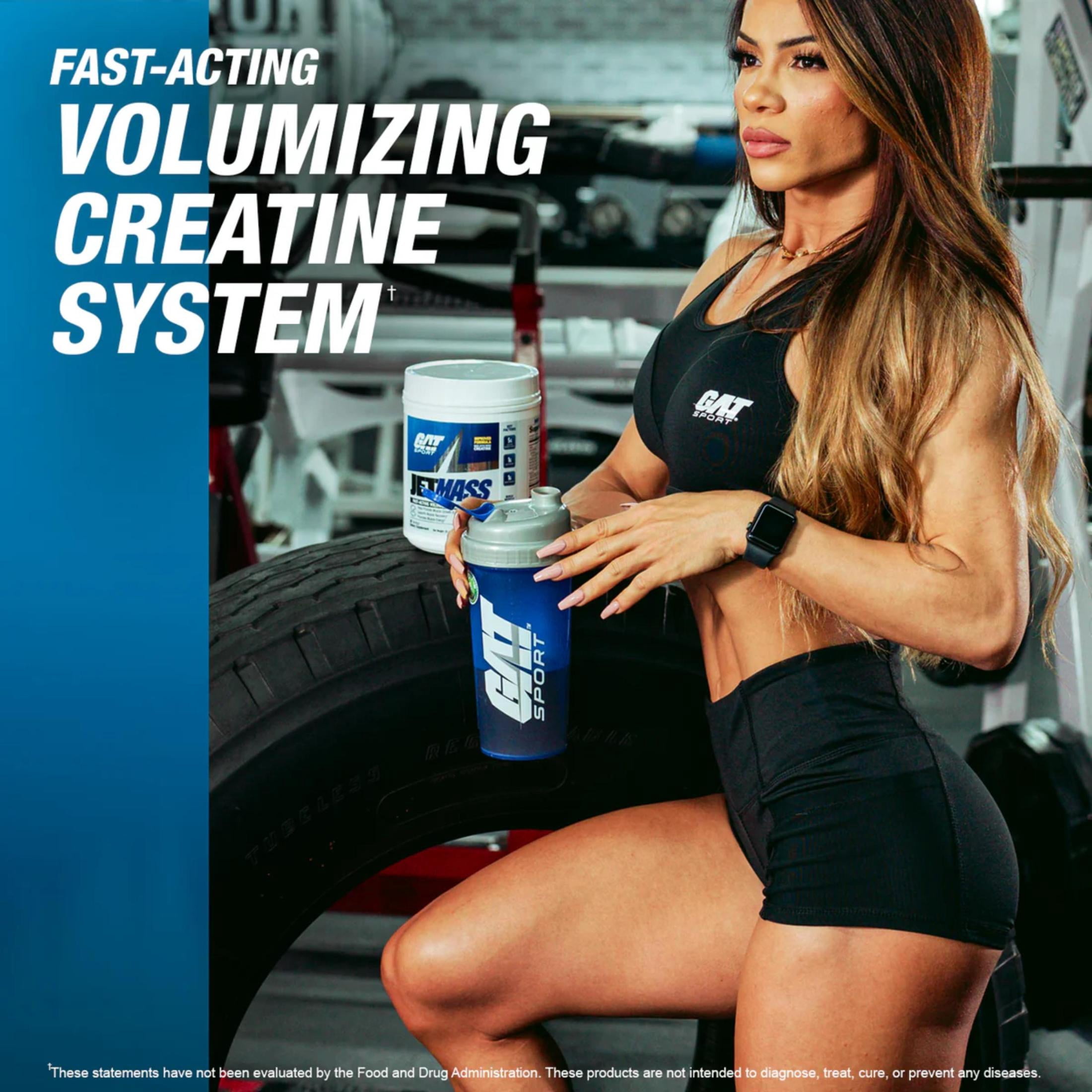 GAT SPORT JetMass Fact-Acting Volumizing Creatine System, 30 Servings (Strawberry Lemonade)