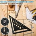 thumbnail image 4 of 5 in 1 Carpenter's Square, Multifunction Carpenter's Square 180 mm, Aluminum Ruler, Protractor from 45 to 90 Degrees, Squares, 4 of 5