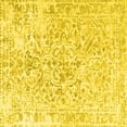 thumbnail image 1 of Ahgly Company Machine Washable Indoor Square Persian Yellow Traditional Area Rugs, 3' Square, 1 of 4