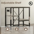 thumbnail image 6 of Bestier 20-29-37 Fish Aquarium Tank Stand with Power Outlets, 3-Tier Heavy Duty Metal Reptile Stand Reversible Storage Shelf, 6 of 8
