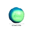thumbnail image 2 of 6.5cm (approx 2.6inch) Glow-in-The-Dark Dog Chew Ball, TPR Treat Dispensing Dog Toy for Teeth Cleaning, Durable Dog Training Ball for Small to Medium Dogs - Yellow, 2 of 5