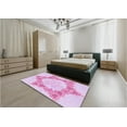 thumbnail image 4 of Ahgly Company Indoor Round Patterned Blossom Pink Area Rugs, 4' Round, 4 of 6