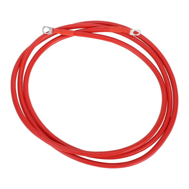 Cable Inversor de Batería de Cobre Estañado de 5/16" Terminal 7 AWG Gauge 6.5FT de Unique Bargains 1 Pc Rojo