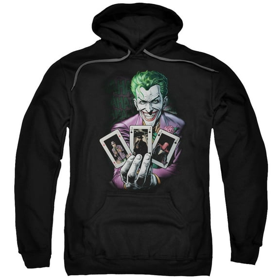 Batman 3 Of A Kind Adult Pullover Hoodie Sweatshirt Black