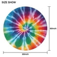 thumbnail image 6 of Colorful Rainbow Tie Dye Spiral Pattern Round Tablecloth 60"x60",Wrinkle Wipeable Table Cloth for Kitchen Dining Room Picnic Patio Party, 6 of 6