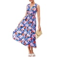 thumbnail image 1 of Vestido Flessibili 2025 de verano sin mangas con cuello en V y estampado floral bohemio, 1 of 7