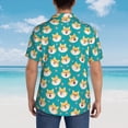 thumbnail image 5 of Haiem Cute Shiba1 Printed Hawaiian Shirt for Men - Men’s Casual Beach Summer Shirts - Stretch Fabric with Modern Fit-Medium, 5 of 7