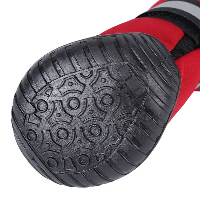 Zapatos Impermeables Para Perros, Botas Protectoras Antideslizantes Para Perros Grandes Con Diseño Reflectante, Cierre De Dos Vueltas, Suelas Antideslizantes, Diseño Alto Para