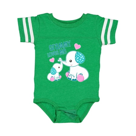 

Inktastic Grammy Loves Me-cute Elephants Gift Baby Boy or Baby Girl Bodysuit