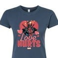 thumbnail image 3 of Marvel Deadpool - Valentine's Day Love Hurts - Juniors Fitted Graphic T-Shirt, 3 of 5