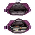 thumbnail image 3 of Bolsos de mano casuales, multibolsillos, tipo bandolera, impermeables, de nailon, color rojo, 3 of 4