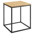 thumbnail image 3 of Zora Square Wood and Metal Side Table in Oak, 3 of 9