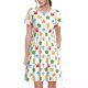 thumbnail image 1 of Easygdp Undersea Animals para Vestido Transpirable de Mujer, Vestido Suelto de Manga Corta con Pliegues y Bolsillos para el Verano, 1 of 6
