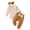 Beige, variant on Quealent Toddler Baby Girl 3PCS Outfits Set Cute Long Ruffle Sleeve T Shirt and Pants with Headband Infant Girl Clothes (Pink, 12-18 Months)