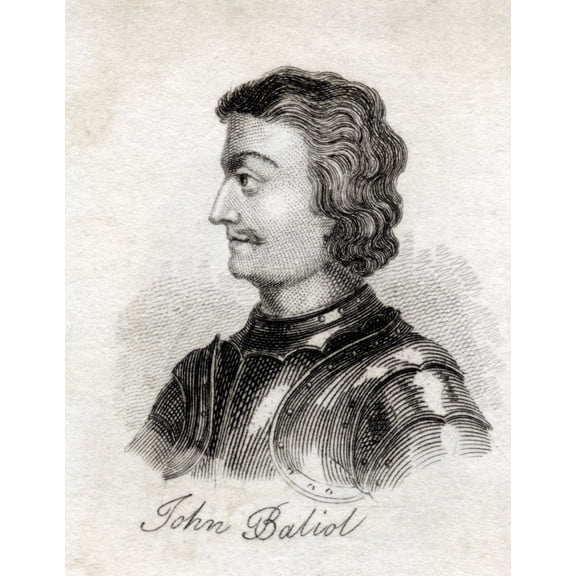 John I Of Scotland John De Baliol 1249 1314 King Of The Scots From The Book Crabbs Historical Dictionary Published 1825 Canvas Art - Ken Welsh Design Pics (12 x 16)