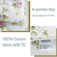 thumbnail image 3 of Lanpei Vintage 3-Pieces Pink Beige Floral Comforter Bedding Sets, King, 3 of 8