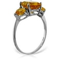 thumbnail image 2 of Galaxy Gold GG 14K White Gold 3.5 Carat Natural Citrines Ring - November Birthstone - Warmth & Prosperity - Sizes 5.5 to 11 - Fine Jewelry for Women, 2 of 2