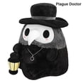thumbnail image 4 of Doctor de la peste esponjoso con linterna que brilla en la oscuridad, juguete de peluche, regalo para niños, familiares y amigos (negro) brillar  Electrónica, 4 of 4