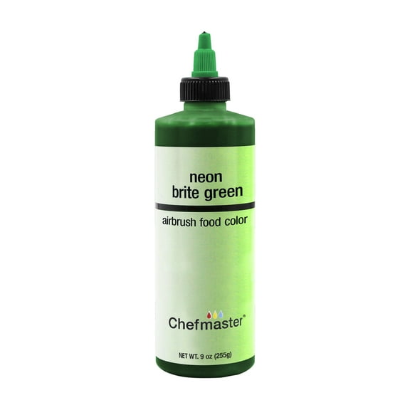 Chefmaster 9-Ounce Neon Brite Green Airbrush Cake Decorating Food Color
