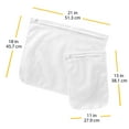 thumbnail image 7 of Whitmor Zippered Mesh Laundry Wash Bags - Set of 2 - one Small 11 x 15 and one Large 21 x 18 - White, 7 of 7
