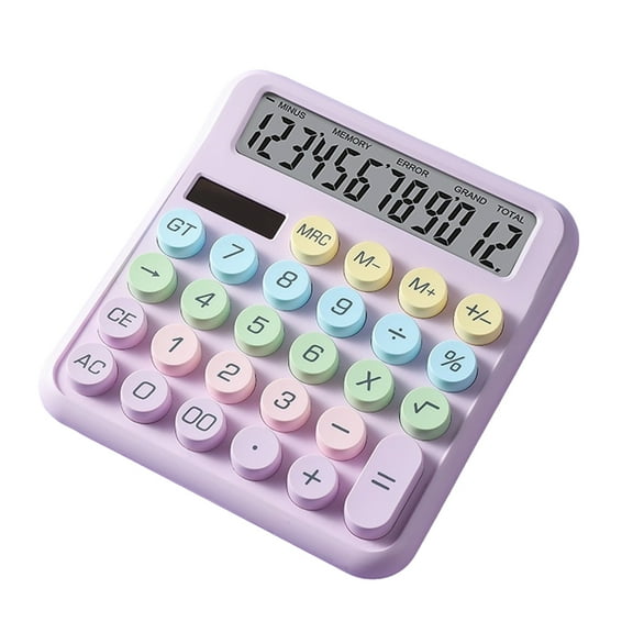 12-Digit Mechanical Switch Calculator – Large LCD Display, Desktop & Portable Calculator for Students, Office, and Home