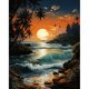 thumbnail image 2 of Kit Pintura Paisaje Marino Con Diamante AB Parcial Taladro 45x55cm, 2 of 9