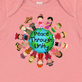 thumbnail image 4 of Inktastic Peace Through Unity Boys or Girls Baby Bodysuit, 4 of 5