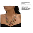 thumbnail image 3 of Waroomhouse Necklace Earrings Women Jewelry Set Women's Faux Crystal Multi-layered Necklace Earrings Set Bohemian Style Stone Decor Jewelry with Adjustable Neck, 3 of 7
