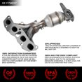 thumbnail image 3 of DNA Motoring OEM-CONV-QT-002 For 2008-2015 Rogue Rogue Select X-Trail EPA Federal Catalytic Converter Exhaust Pipe Replacement, 3 of 6
