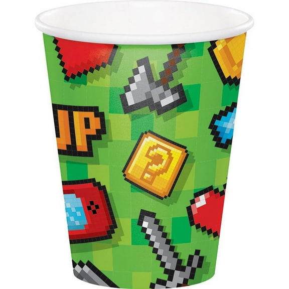 96 Count Bulk Pack Video Games Party 9 oz Cups
