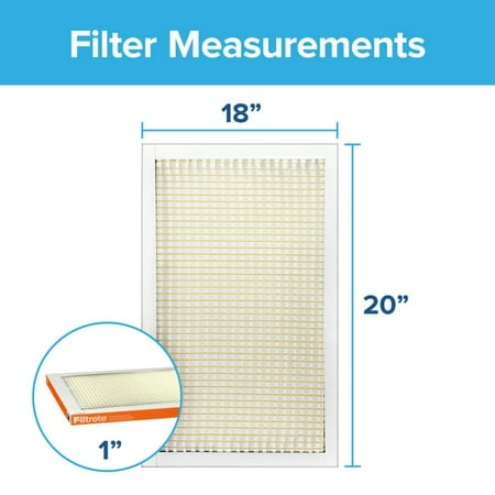 Filtrete 18x20x1 HVAC Furnace Air Filter, MPR 800 MERV 10, Micro Particle Reduction, 1 Filter