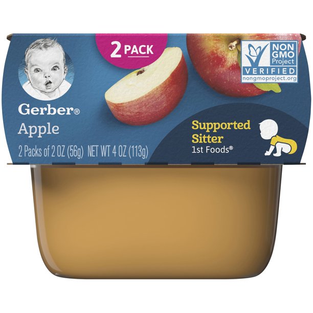 Pack Of 8 Gerber 1st Foods Apple Baby Food 2 2 Oz Tubs Walmart Com Walmart Com