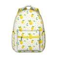 thumbnail image 1 of Fresh Lemon Students Backpack Cute Yellow Fruit School Bag with Floral I Love Lemons Pattern, Lightweight and Adjustable Strap, 1 of 6