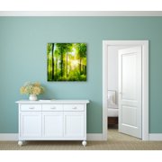 Canvas Wall Art Decor - 12x24 2 Piece Set (Total 24x24 inch) - Forest Tree Landscape - Decorative & Modern Multi Panel Split Canvas Prints for Dining & Living Room, Kitchen, Bathroom, Bedroom & Office