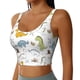 thumbnail image 2 of Fotbe Dinosaur Sujetador Deportivo Largo sin Aros para Mujer con Almohadillas y Soporte Medio, Transpirable y Absorbente, Camiseta Tipo Chaleco o Tank Top-Small, 2 of 8