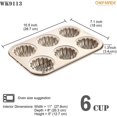 thumbnail image 2 of Madeleine Mold Cake Pan, 6-cavity Non-stick Spherical Shell Madeline Bakeware For Oven Baking (champagne Gold) (1pc), 2 of 5
