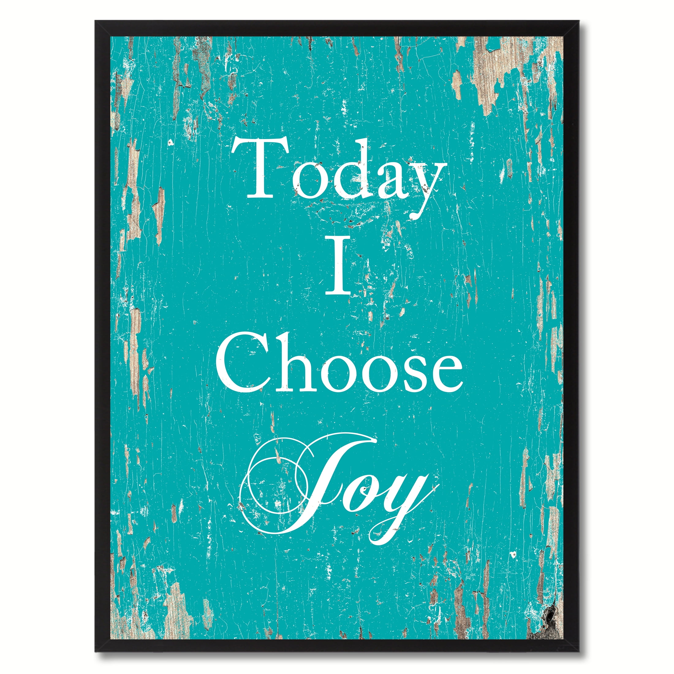 Today I Choose Joy Quote Saying Canvas Print Picture Frame Home Decor
