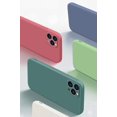 thumbnail image 3 of HSHDLDF iPhone 11 Pro Max Case, Slim Flat Edge Liquid Silicone Case for iPhone 11 Pro Max 6.5", Shockproof Full Body Covered with Camera Lens Protector, Microfiber Lining, Midnight Green, 3 of 7